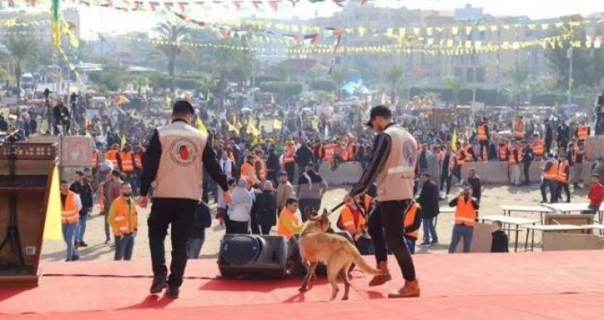 جهود الشرطة بغزة في تأمين مهرجان انطلاقة "فتح" الـ58