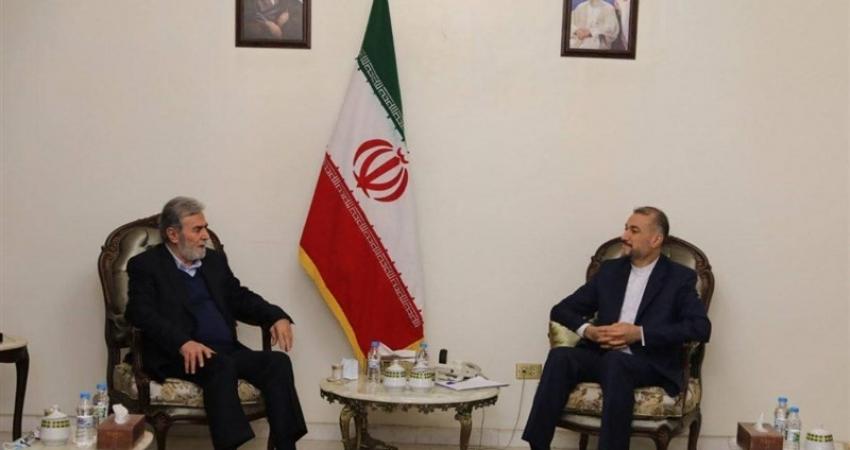 النخالة يلتقي وزير الخارجية الإيراني في بيروت