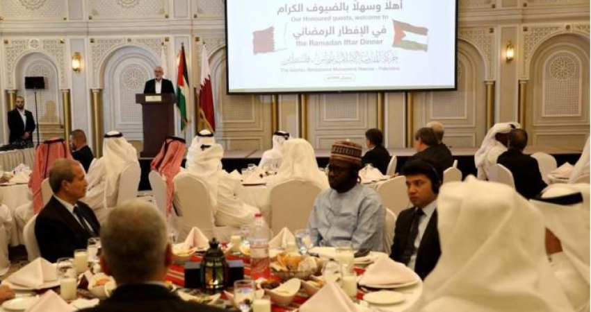 حماس تنظم لقاءً رمضانيًا مع سفراء وممثلي الدول العربية والإسلامية الصديقة في قطر