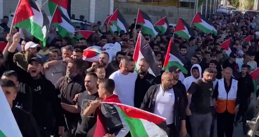 جماهير نابلس تشيع الشهيدة إيمان عودة في حوارة