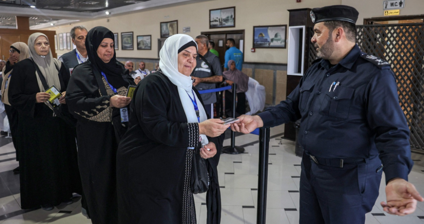 أجواء مغادرة حجاج قطاع غزة لأداء فريضة الحج
