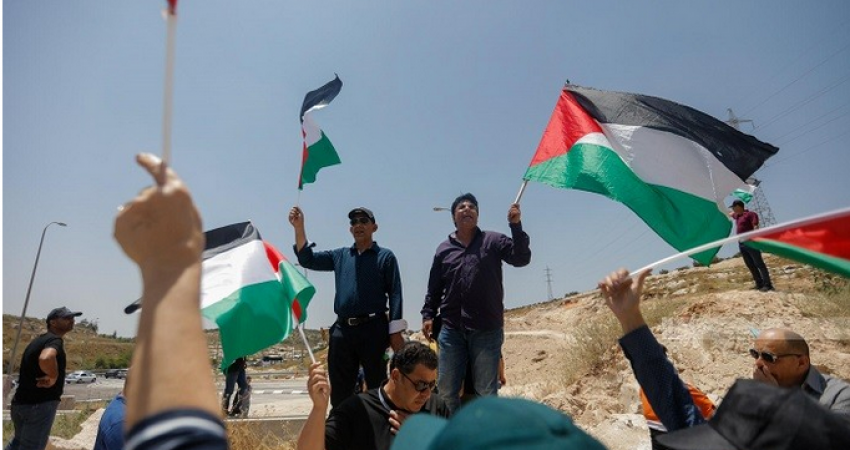 مسيرة رفضا لاستيلاء الاحتلال على قرية صفا غرب رام الله