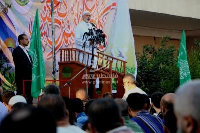 صور: صلاة العيد بحضور هنية في الشجاعية