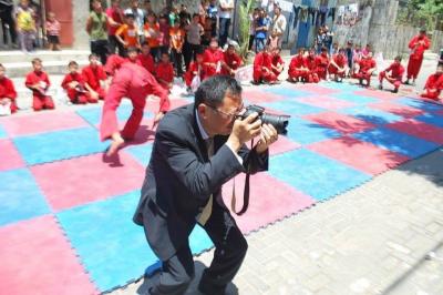 صور: عروض لرياضة الووشو كونغ فو بشمال غزة