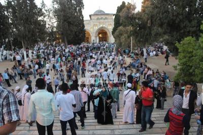 صور: أجواء العيد في المسجد الأقصى